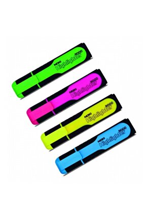 4 Renk Fosforlu Kalem Yeşil-pembe-sarı-mavi