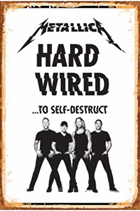 Metallica Hard Metal Rock Retro Ahşap Poster