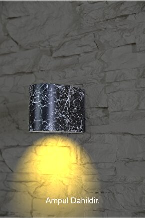 Amber Işık Led Iç - Dış Mekan Dekoratif Modern Lüks Aplik - Ip65