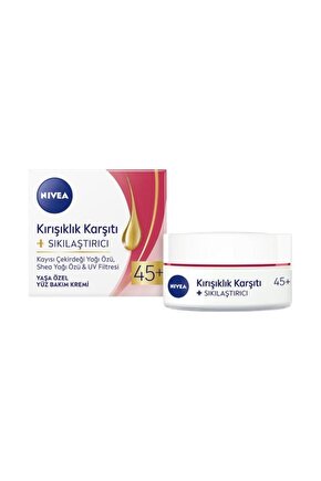 Yaşa Özel Kırışıklık Karşıtı Yüz Bakım Kremi 50ml, Sıkılaştırıcı, Kaz Ayağı Kırışıklığı Giderici