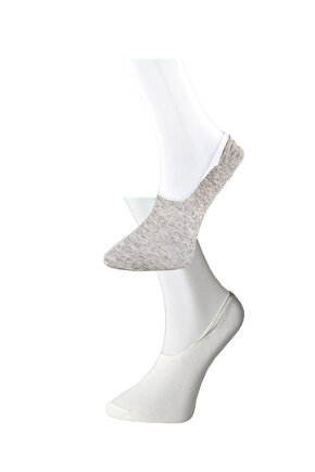 Gri Ve Beyaz Erkek Babet Çorap 15 Çift