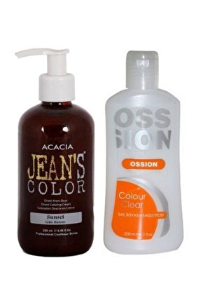 Jeans Color Saç Boyası Gün Batımı 250ml Ve Ossion Saç Boya Temizleyicisi 200ml