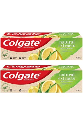 Natural Extracts Limon Yağı Ve Aloe Vera Özlü Diş Macunu 75 Ml + 75 Ml
