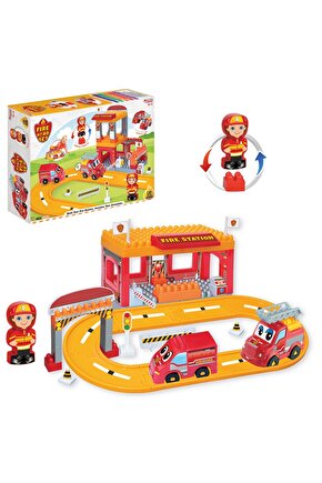 Itfaiye Yol Seti 46 Parça - Lego Oyuncaklar - Araç Oyuncakları - Blok Setleri - Yarış Seti