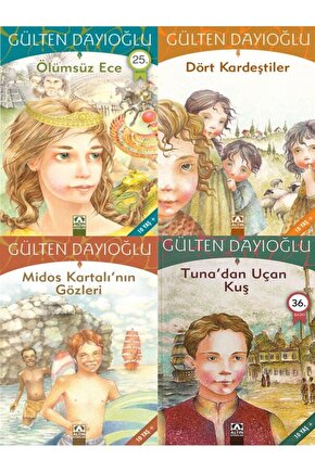 ÖLÜMSÜZ ECE+DÖRT KARDEŞTİLER+MİDOS KARTALI’NIN GÖZLERİ+TUNA’DAN UÇAN KUŞ Toplam 4 Kitap Set