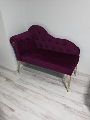 MetAlda Josefin Bench Koltuk Berjer Gold Seri 130 cm