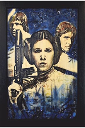 Star Warss Sinema Retro Ahşap Poster