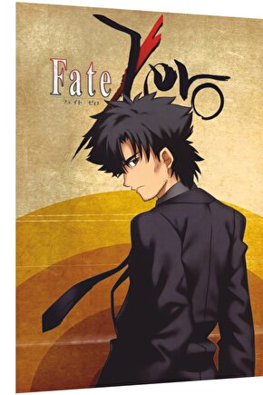 Kiritsugu Emiya Fate Zero Anime Retro Ahşap Poster