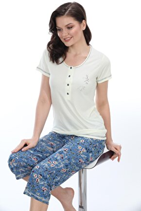 Bambu Kadın Kapri Takım Pijama 71006