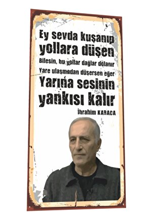 Ibrahim Karaca Mini Retro Ahşap Poster