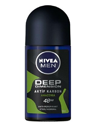 Men Erkek Roll On Deodorant Deep Dimension Amazonia, 48 Saat Anti-perspirant Koruma 50 Ml