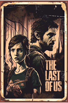 The Last Of Us Oyun Retro Ahşap Poster