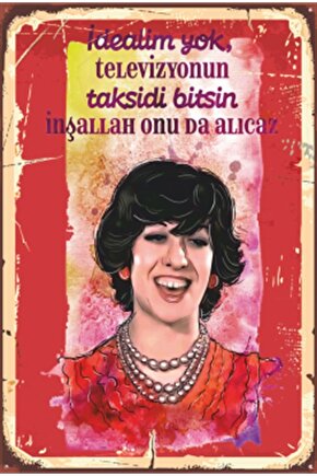 Yeşilçam Replikler Ayşen Gruda Retro Ahşap Poster