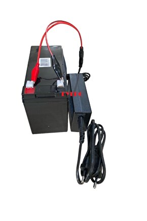 12 Volt 7 Amper Şarj Edilebilir Akü Pil + Şarj Cihazı Adaptör