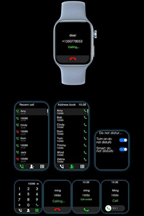 Watch 7 Akıllı Saat Dokunmatik Türkçe Menü Bluetooth Arama Cevaplama Ios Android Uyumlu