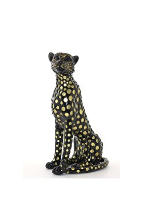 Polyester Jaguar Figürü Dekoratif Hediyelik