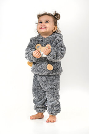 Welsoft Peluş Unisex Kışlık Bebek Takımları Çocuk Giyim Bebek Kıyafeti Çocuk Kostümü