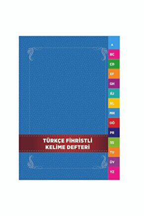 Defter Kelime Fihristi Türkçe Karatay Yayınevi Karton Kapak 153-08-4458