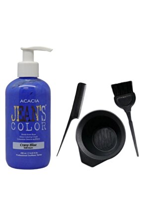 Jeans Color Saç Boyası  250ml ve Saç Boya Kabı Seti