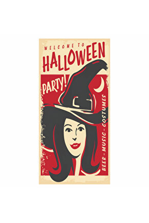 halloween party cadılar bayramı eğlenceli komik ev dekorayon tablo mini retro ahşap poster
