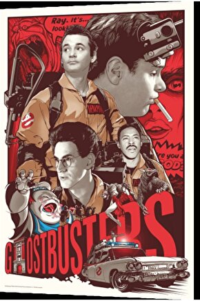 Hayalet Avcıları Sinema Retro Ahşap Poster