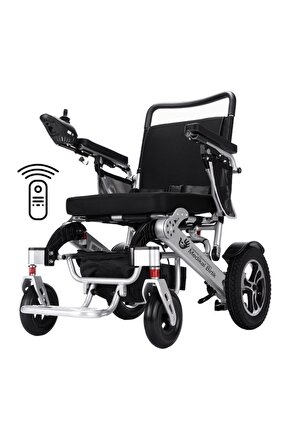 Ekonomik Lityum Pilli Hafif Akülü Tekerlekli Sandalye Uzaktan Kumandalı ve Tek Hareketle Katlanabili
