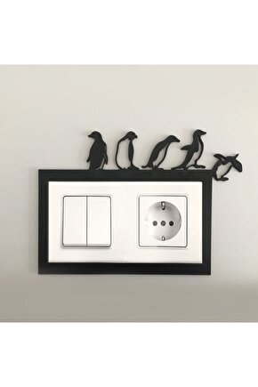 Priz Çerçevesi 2li Penguenler