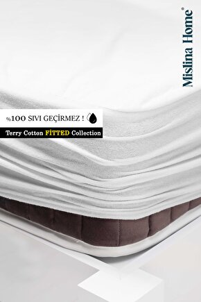 Terry Cotton Pamuklu Sıvı Su Geçirmez Fitted Full Kenar Yatak Koruyucu Alezi