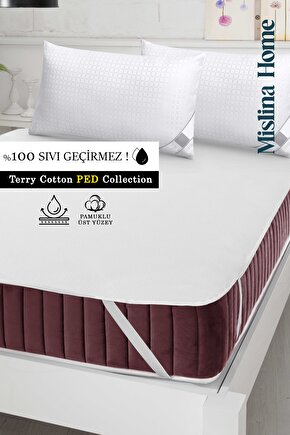 Terry Cotton Pamuklu Sıvı Su Geçirmez Köşe Lastikli Ped Yatak Koruyucu Alezi