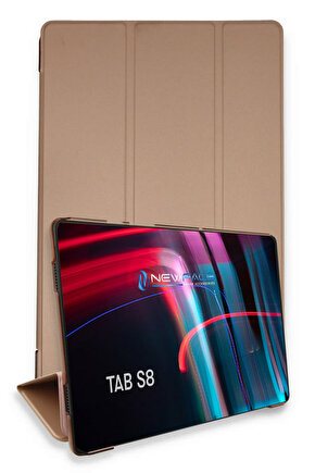 Newface Samsung Galaxy X700 Tab S8 11 Kılıf Tablet Smart Kılıf - Rose Gold