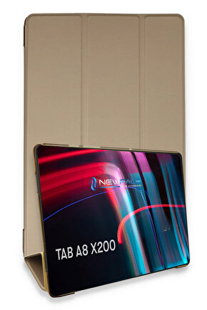 Newface Samsung Galaxy X200 Tab A8 10.5 Kılıf Tablet Smart Kılıf - Gold