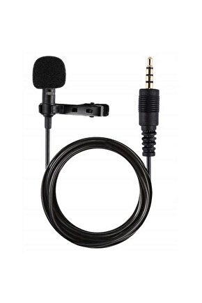 Newface 3.5mm Jak 1.5 Metre Kulaklık Bağlayıcılı Mikrofon - Siyah