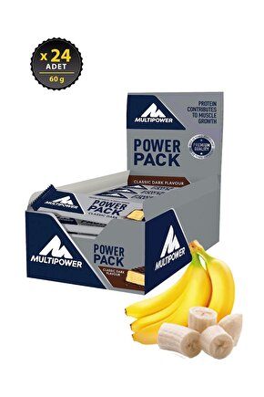 Power Pack Xxl Classic 60 Gr 24 Adet Muz Aromalı Protein Bar Takviye Protein