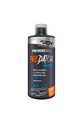 Preworkout Predator Shot Portakal 1000 ml Pre-workout Güç Ve Amino Asit