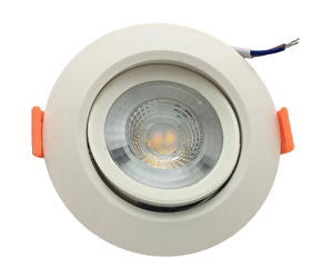 ACK AD01-00510 5w 4000K(Günışığı) Beyaz Kasa Yuvarlak Cob Led Spot