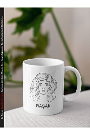 Başak Burcu Tasarımlı Kupa Bardak