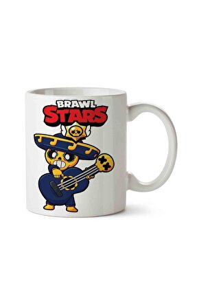 Brawl Stars Poco Temalı Beyaz Kupa Bardak Porselen