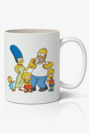 Simpsonlar Beyaz Porselen Kupa Bardak Sevgiliye Arkadaşa Hediye