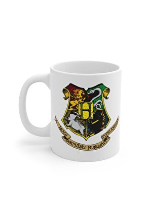 Harry Potter Hogwards Temalı Beyaz Kupa Bardak