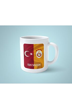 Kişiye Özel Isimli Galatasaray Logolu Özel Tasarım Kupa Bardak