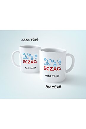 Eczacı Tasarımlı İsme Özel Kupa Bardak