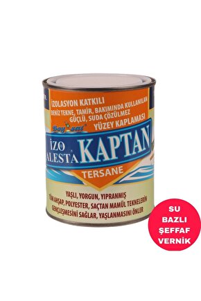 İzo Alesta Kaptan Su Bazlı Tekne İç ve Dış Cephe Şeffaf Vernik 2 Kg