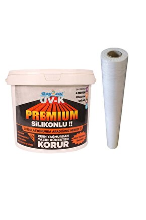 Kampanya 3 Kg Uv-k Premium Silikonlu Su Izolasyon Boyası Ve Taşıyıcı Izolasyon Keçesi