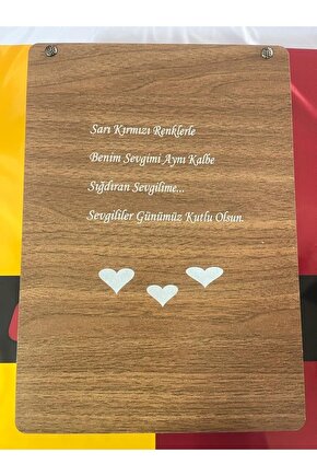 Lisanslı Metin Oktay Forma Sevgililer Gününe Özel Hediye Ahşap Kutulu