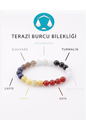 Terazi Burcu Taşlarından Doğaltaş Bileklik