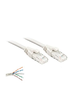 Cat6 Kablo 10 Metre Bakır Telli Datainternetmodemethernet Kablosu