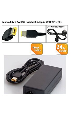 Lenovo G500s Usb Uç Notebook Adaptörü 20 Volt 4,50 Amper 20v 4.5a