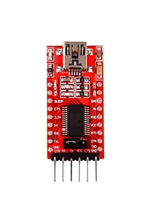 Usb To Ttl Çevirici Modül Ft232rl Yeni + 5 Pin Kablo