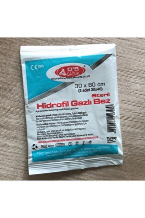 Steril Hidrofil Gazlı Bez 30 x 80 cm 500 Adet