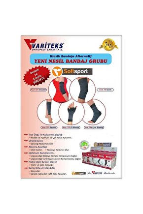 Variteks Softsport Elastik Örme Ayak Bilekliği 15-19 Cm Small